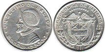 монета Панама 1/10 бальбоа 1961