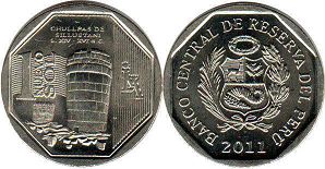 монета Перу 1 новый соль - Перу 1 соль 2011