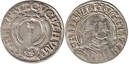 монета Бранденбург-Пруссия 1 грошен 1658