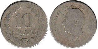 монета Сальвадор 10 сентаво 1925