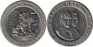 монета Испания 200 песет 1992