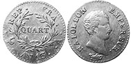 монета Франция 1/4 франка 1805