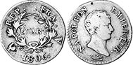 монета Франция 1/4 франка 1806