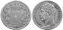 монета Франция 1/2 франка 1829