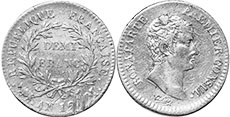 монета Франция 1/2 франка 1803