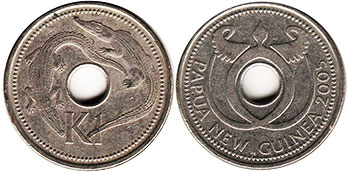 монета Папуа Новая Гвинея 1 кина 2005