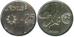 монета Филиппины 25 сентимо 2017