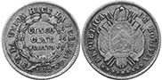 монета Боливия 5 сентаво 1872