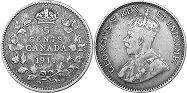 монета Канада 5 центов 1911