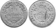 монета Коста-Рика 10 сентаво 1917