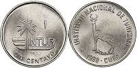 монета Куба 1 сентаво 1988