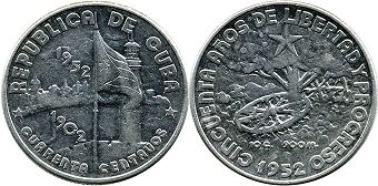монета Куба 40 сентаво 1952