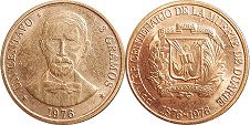 монета Доминиканская Республика 1 сентаво 1976