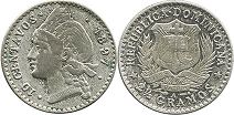 монета Доминиканская Республика 10 сентаво 1897