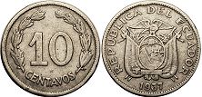 монета Эквадор 10 сентаво 1937