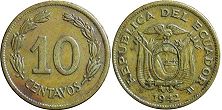 монета Эквадор 10 сентаво 1942