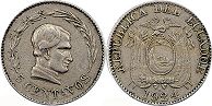монета Эквадор 5 сентаво 1924