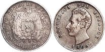 монета Эквадор 1 децимо 1889