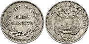монета Эквадор 1/2 сентаво 1884