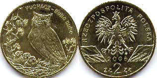 монета Польша 2 злотых 2005