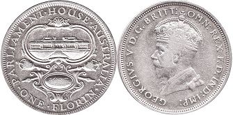 монета Австралия 1 флорин 1927