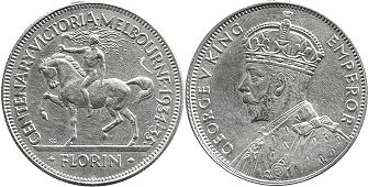 монета Австралия 1 флорин 1934