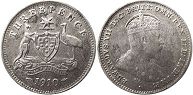 монета Австралия 3 пенса 1910