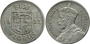 монета Фиджи флорин 1935