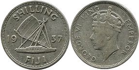 монета Фиджи шиллинг 1937