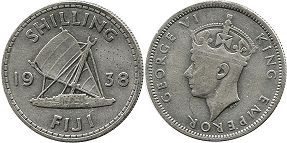 монета Фиджи шиллинг 1938