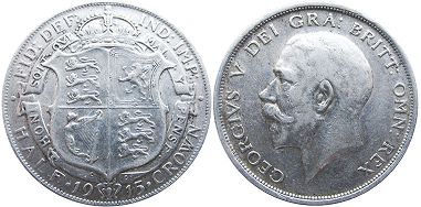монета Великобритания 1/2 кроны 1915