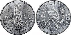 монета Гватемала 10 сентаво 2010