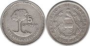 монета Гватемала 5 сентаво 1949