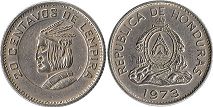 монета Гондурас 20 сентаво 1973