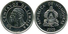 монета Гондурас 50 сентаво 2005