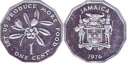 монета Ямайка 1 цент 1976