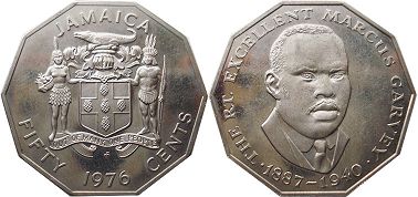 монета Ямайка 50 центов 1976
