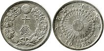 монета Япония 10 сен 1912