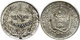 монета Сальвадор 5 сентаво 1911