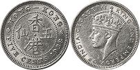 монета Гонконг 5 центов 1938