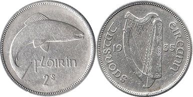 монета Ирландия 1 флорин 1935