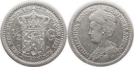 монета Нидерланды 1/2 гульдена 1913