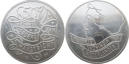 монета Нидерланды 50 гульденов 1994