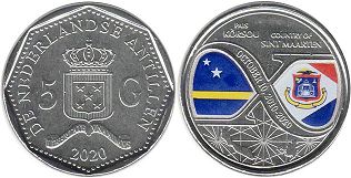 монета Нидерландские Антиллы 5гульденов 2020