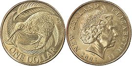 монета Новая Зеландия 1 доллар 2005