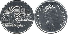монета Новая Зеландия 10 центов 1990