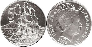 монета Новая Зеландия 50 центов 2013