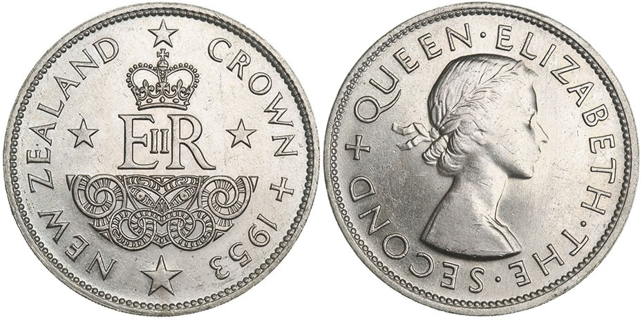 монета Новая Зеландия 1 крона 1953
