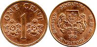 монета Сингапур 1 цент 1986