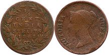 монета Стрэйтс Сеттлментс 1/4 цент 1862